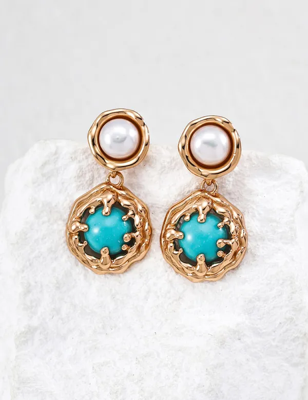 Coral branch earrings