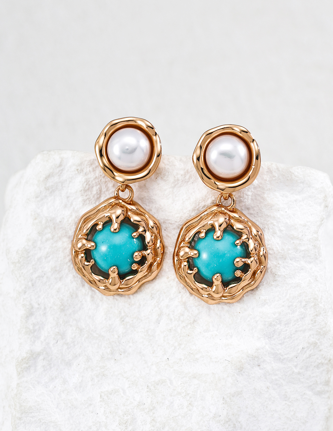 Coral branch earrings