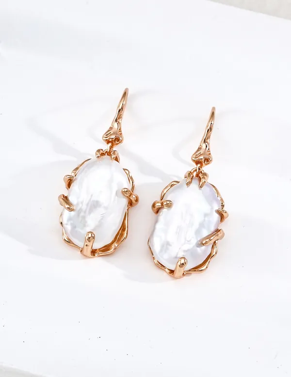 Baroque Petal Drop Earrings