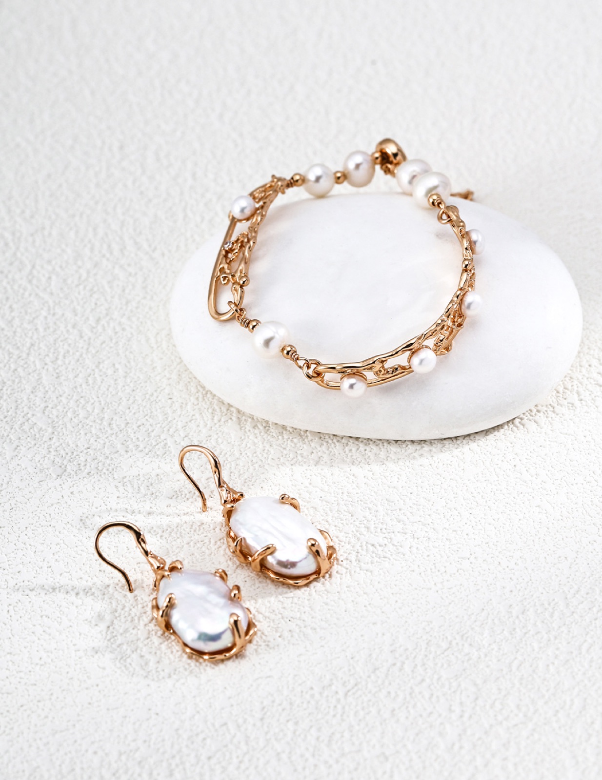 Baroque Petal Drop Earrings — view 4