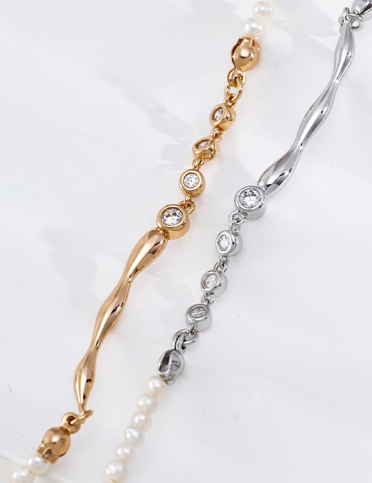 Meridian Pearl Clavicle Chain — view 2