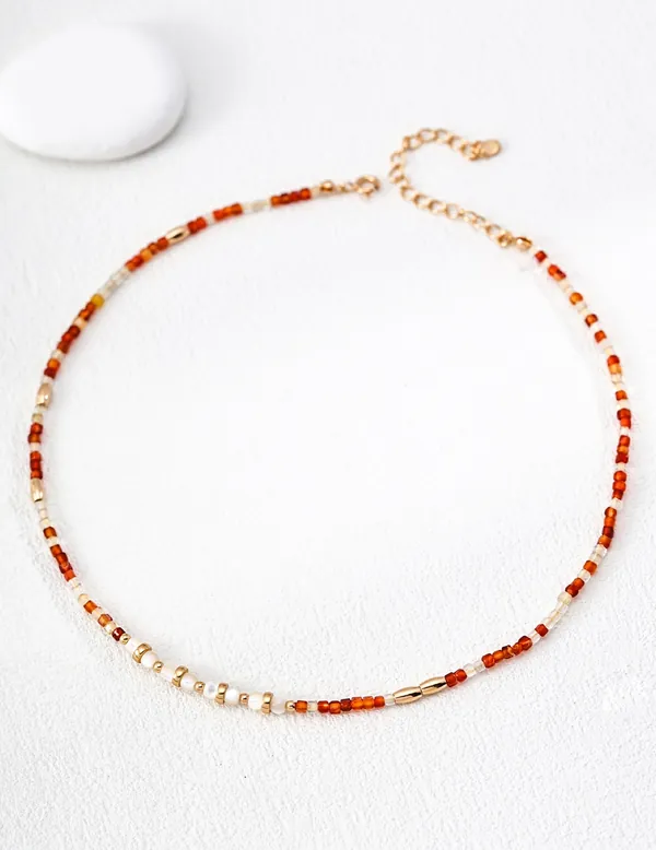 Ember Agate Bead Strand