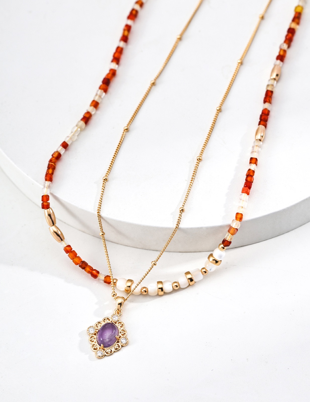 Ember Agate Bead Strand — view 2