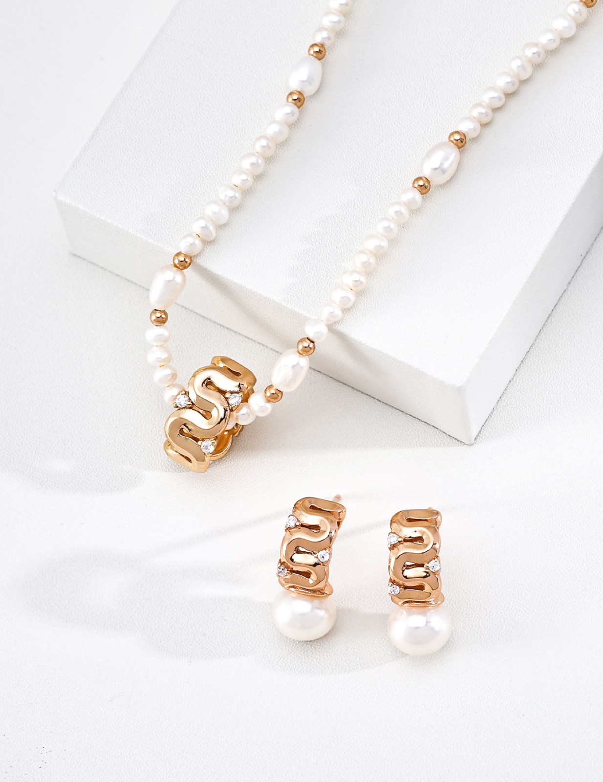 Streamline Pearl Earrings — view 6